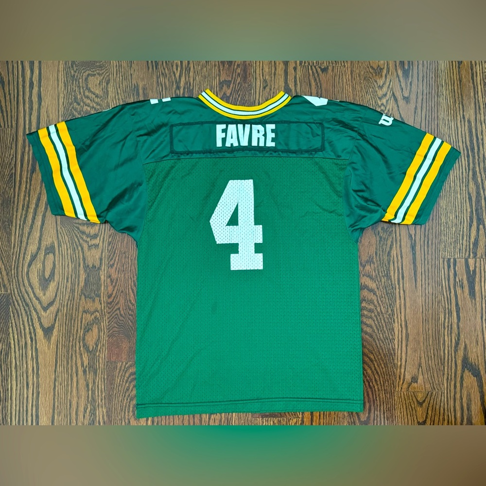 Vintage USA Brett Favre Jersey  Wilson Green Bay Packers NFL Boys Girls Youth L